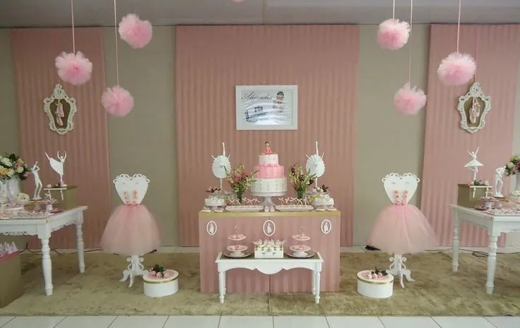 Todo Para Eventos: MESA DE DULCES FIESTA TEMÁTICA BALLET.