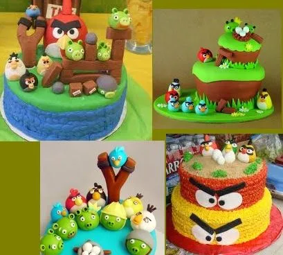 Todo Para Eventos: PASTELES FIESTA ANGRY BIRDS.