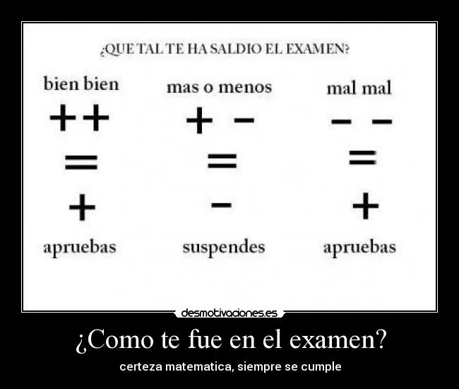 Como te fue en el examen? | Desmotivaciones Como te fue en el examen? | Desmotivaciones