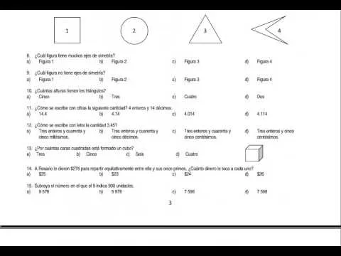 EXAMEN DIAGNOSTICO PARA QUINTO GRADO DE PRIMARIA | EXAMENES PARA ...