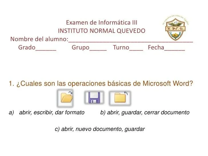 Examen De InformáTica Iii