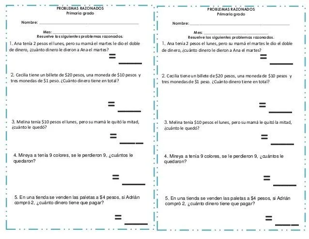 Examen de muestreo razonados marzo