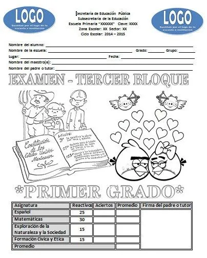 Examen Del Tercer Bloque | Material Educativo