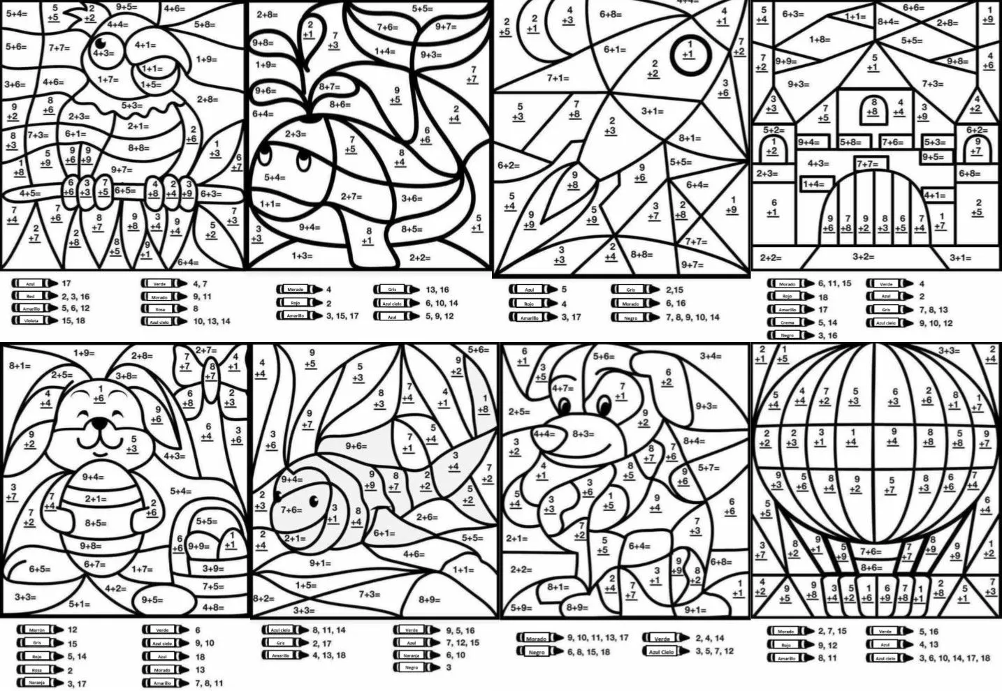 Excelente material para sumar y colorear dibujos para primer, segundo y tercer grado de primaria | Material Educativo Excelente material para sumar y colorear dibujos para primer, segundo y tercer grado de primaria | Material Educativo