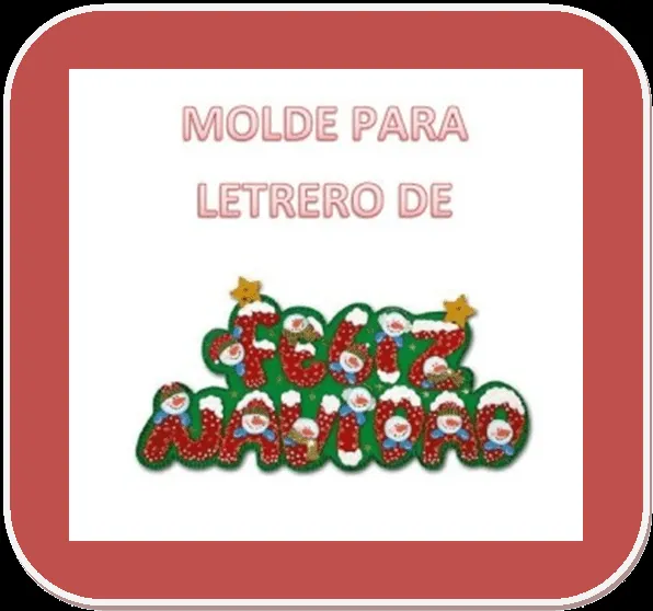 Excelente molde para letrero de feliz navidad | Educación Primaria Excelente molde para letrero de feliz navidad | Educación Primaria