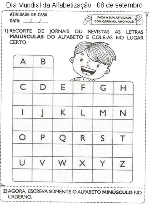 EXERCÍCIOS DIA MUNDIAL DA ALFABETIZAÇÃO ATIVIDADES PARA IMPRIMIR I ...