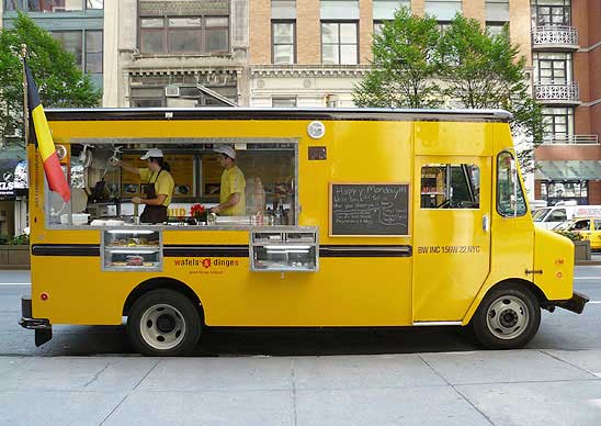 El éxito de la comida sobre ruedas en Nueva York. Food trucks