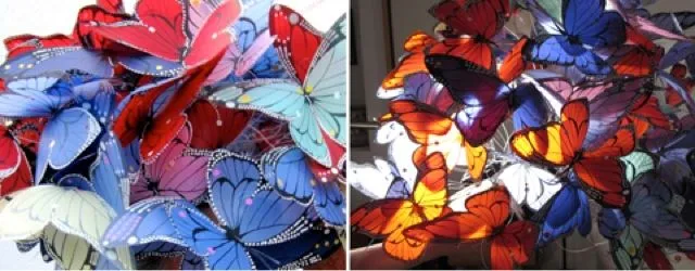 experta en inutilidades: SOMBRERO CON MARIPOSAS DE PAPEL VEGETAL