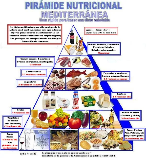 Pirámide nutricional explicación - Imagui