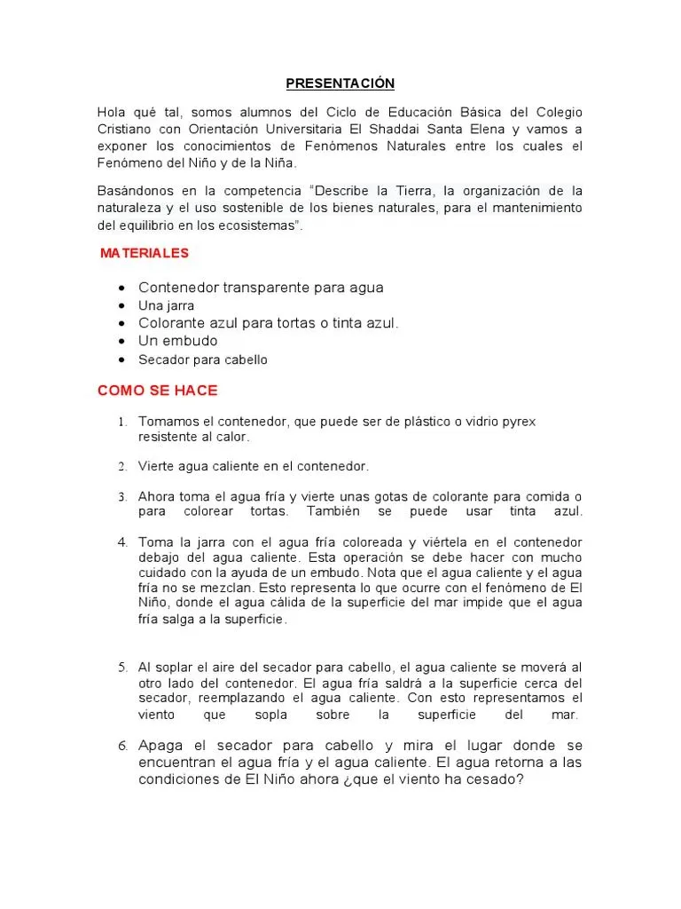 ExPo Feria Ciencias | PDF | El niño | Herida ExPo Feria Ciencias | PDF | El niño | Herida