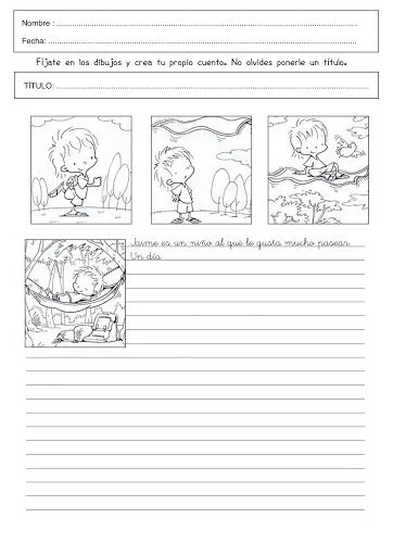 EXPRESION ESCRITA PARA IMPRIMIR | infantil 2.0