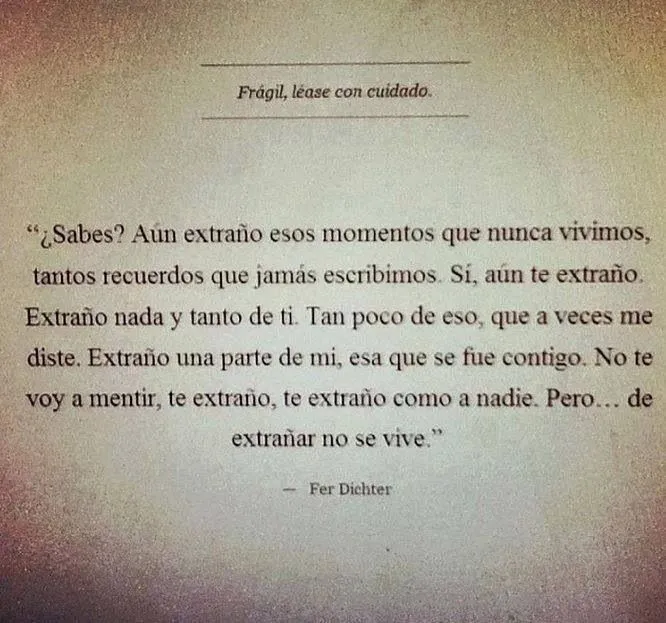 Frases de extrañar con imagenes - Imagui