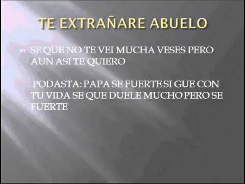 te extraño abuelo - YouTube