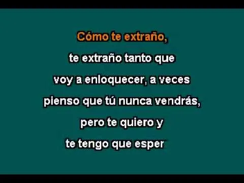 Como Te Extraño, Mi Amor KARAOKE COMO Cafe Tacuba - YouTube