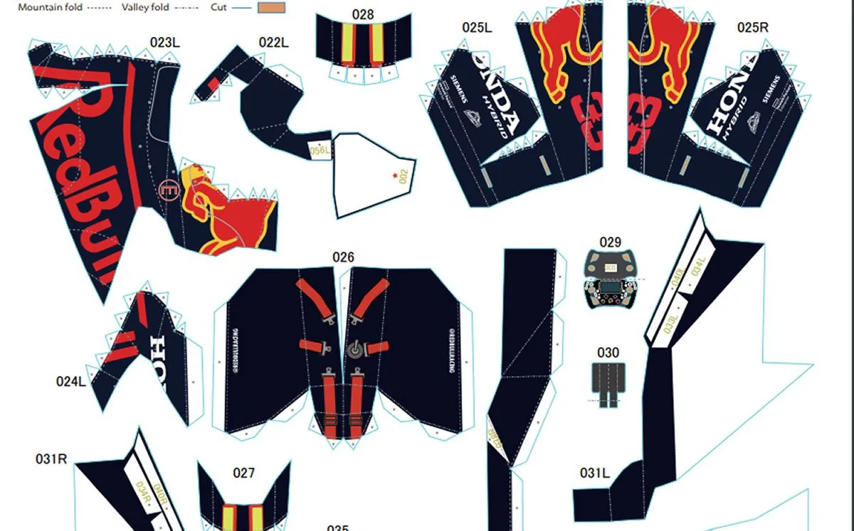 F1 Red Bull. Construye tu propio coche RB16B de papel de Checo y Max | Mediotiempo F1 Red Bull. Construye tu propio coche RB16B de papel de Checo y Max | Mediotiempo