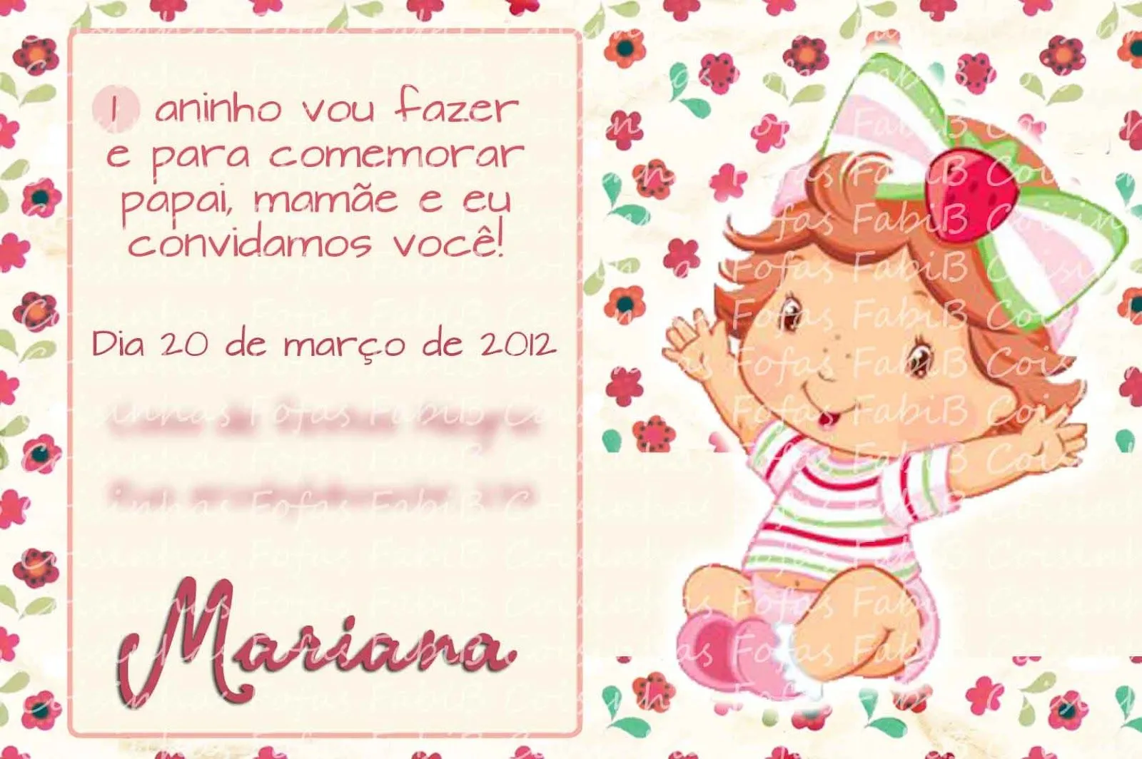 fabi_b: Convite Moranguinho Baby