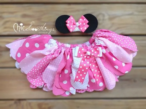 Fabric Tutu, TEA WITH , Minnie mouse birthday, pink tutu, minnie ...