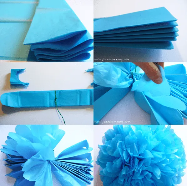 La fábrica de secretos: DIY: Pompones con papel de seda La fábrica de secretos: DIY: Pompones con papel de seda