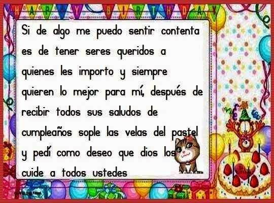 Fabulosas palabras de agradecimiento de cumpleaños ...