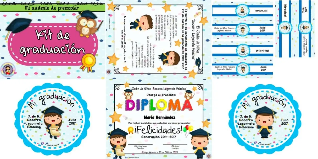 Fabuloso y lindo kit de graduación para preescolar | Material Educativo Fabuloso y lindo kit de graduación para preescolar | Material Educativo
