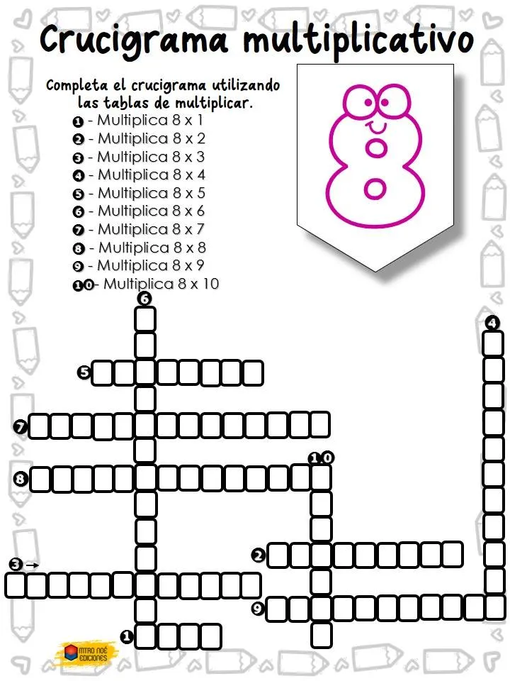 Fabulosos crucigramas con multiplicaciones | Material Educativo Fabulosos crucigramas con multiplicaciones | Material Educativo