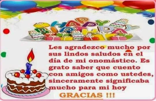 Fabulosos mensajes para agradecer saludos de cumple ~ Frases de ...