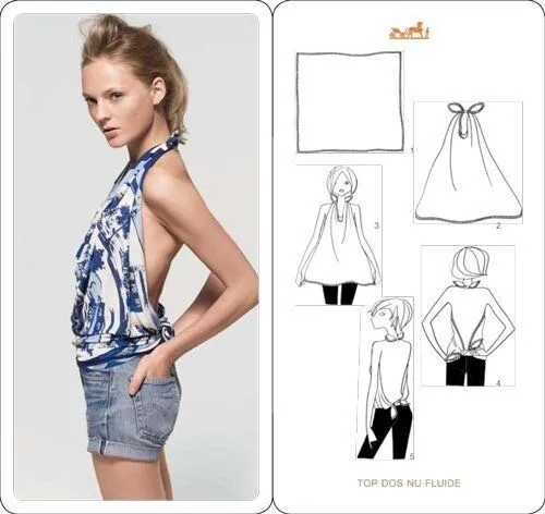 Faça moda com os lenços - =(^.^)=Rô Tricô e Crochê Mania=(^.^)=