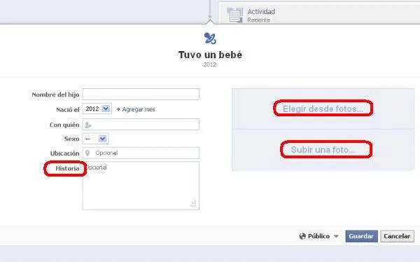 Facebook agrega opción para anunciar el nacimiento de un bebe Facebook agrega opción para anunciar el nacimiento de un bebe