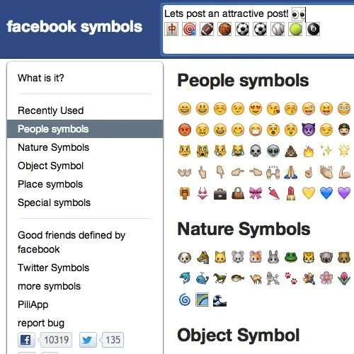 facebook símbolos: emoticones, caras, figuras, signos e iconos facebook símbolos: emoticones, caras, figuras, signos e iconos