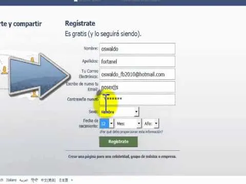 Como hacer mi cuenta de facebook - YouTube
