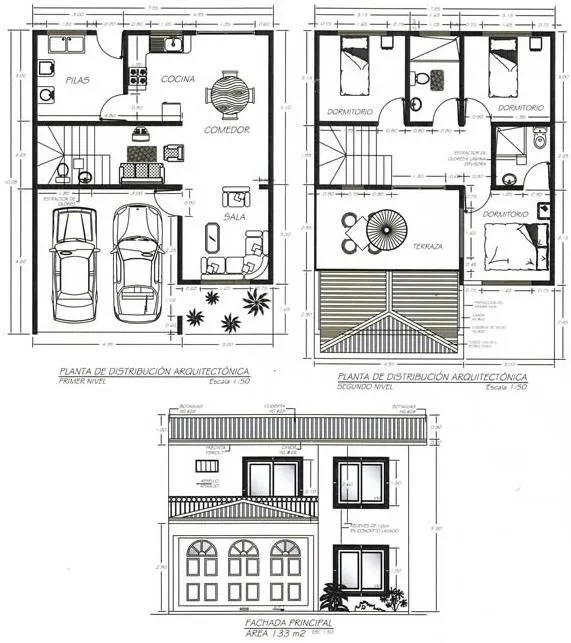 Fachadas De Casas De Dos Plantas Sin Balcon | Planos de Casas Fachadas De Casas De Dos Plantas Sin Balcon | Planos de Casas