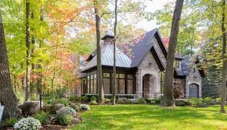 Fachadas de casas de campo modernas.