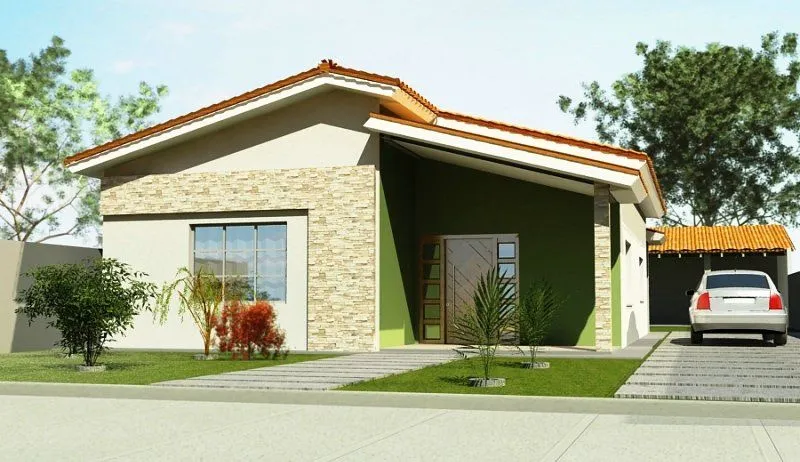 Fachadas de casas simples com varanda: 30 fotos Fachadas de casas simples com varanda: 30 fotos