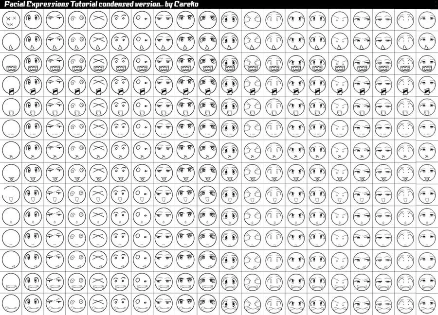 Facial expression condensed by careko on DeviantArt Facial expression condensed by careko on DeviantArt