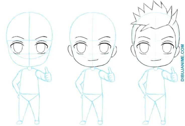 Como dibujar Chibis anime (Mujer y Hombre) Tutorial Paso a paso ... Como dibujar Chibis anime (Mujer y Hombre) Tutorial Paso a paso ...