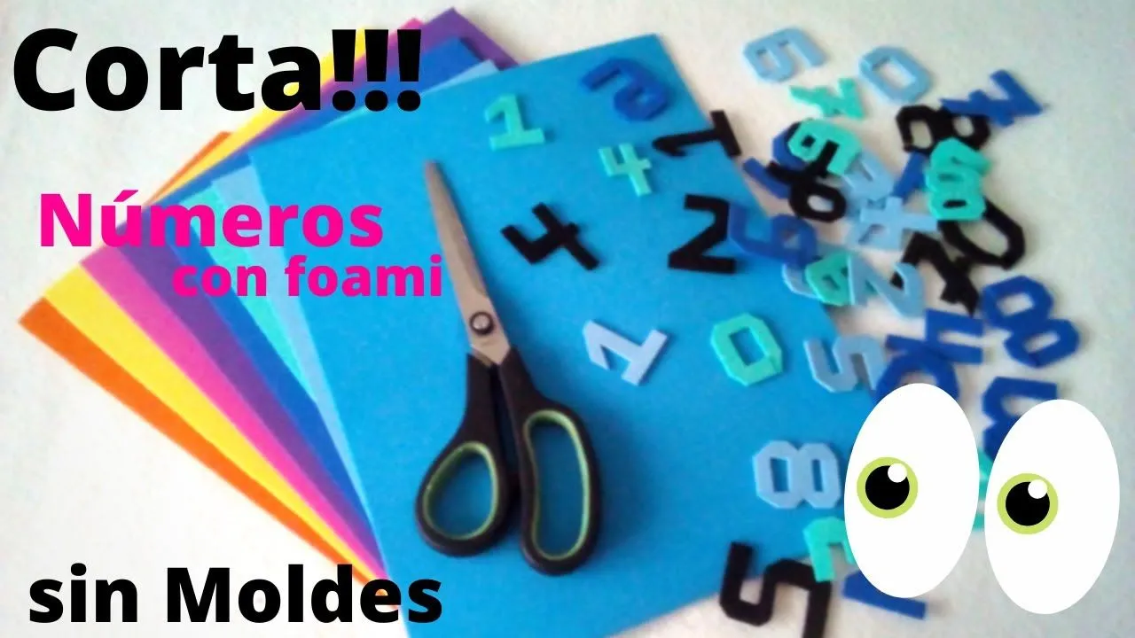 ✂FÁCIL!!! Cómo Cortar NÚMEROS con FOAMI sin MOLDES!!!!!! para MANUALIDADES - YouTube ✂FÁCIL!!! Cómo Cortar NÚMEROS con FOAMI sin MOLDES!!!!!! para MANUALIDADES - YouTube