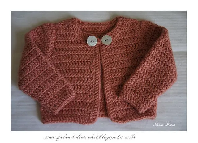FALANDO DE CROCHET: CASAQUINHO DE CROCHE PARA BEBE PONTOS ALTOS FALANDO DE CROCHET: CASAQUINHO DE CROCHE PARA BEBE PONTOS ALTOS