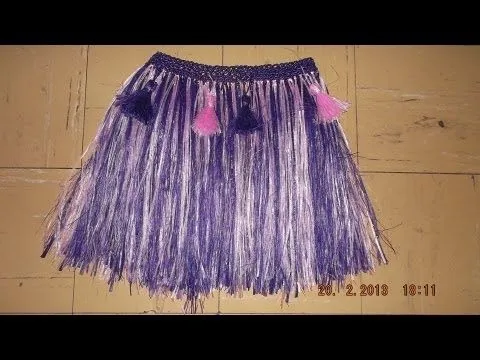 como hacer una falda hawaiana - YouTube