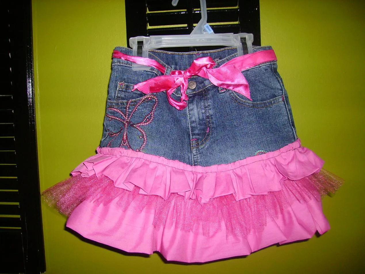 Falda de jean con tutu Falda de jean con tutu