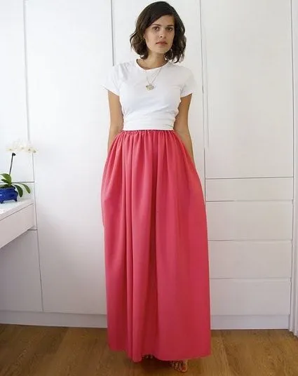 Cómo hacer una falda larga fácil inspirada en Jil Sander Cómo hacer una falda larga fácil inspirada en Jil Sander