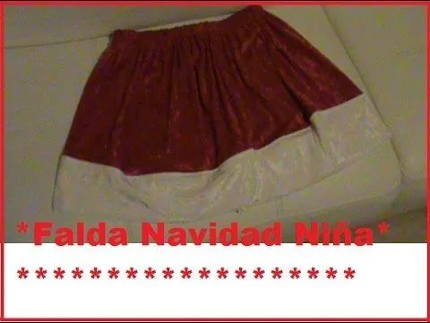 Como hacer falda Navidad para Niña - YouTube Como hacer falda Navidad para Niña - YouTube