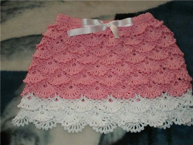 falda en crochet para niña | punto de cruz,bordados diversos ...