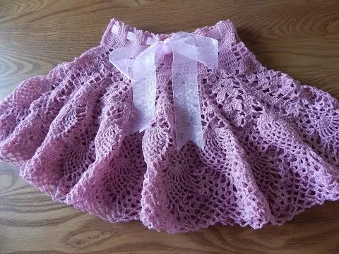 Falda para Niña con Piñas parte 2 de 3 - YouTube Falda para Niña con Piñas parte 2 de 3 - YouTube