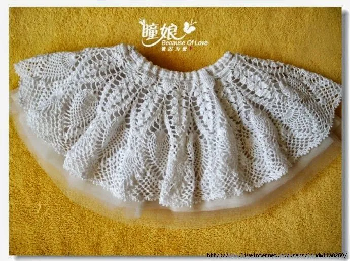 Faldas para niñas tejidas al crochet | Crochet y Dos agujas