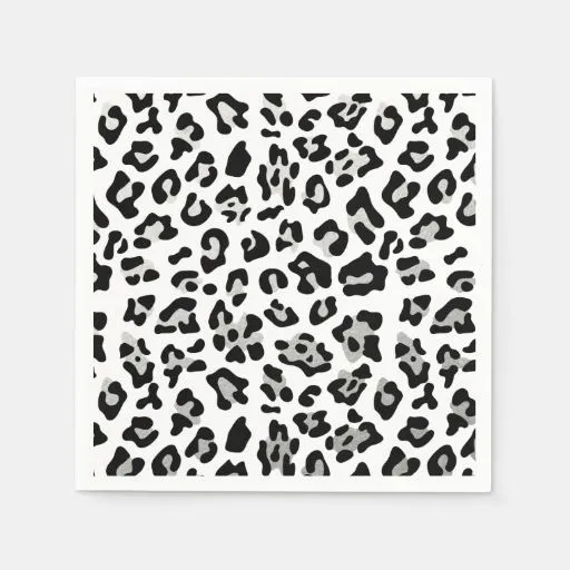 Falso modelo del estampado leopardo del negro de servilleta de ... Falso modelo del estampado leopardo del negro de servilleta de ...
