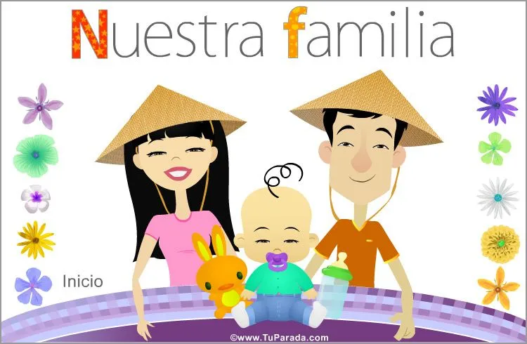 Nuestra familia con bebé. Saludo original, ver tarjetas, postales ...