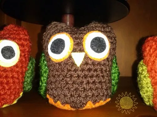 Familia de búhos a crochet | La Solanera