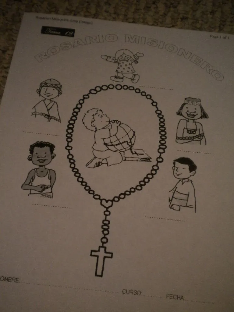 Familia Católica: Páginas para colorear del Rosario Familia Católica: Páginas para colorear del Rosario