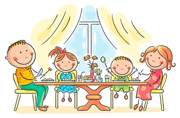 Familia tener comida juntos — Vector stock © Katerina_Dav #54163789 Familia tener comida juntos — Vector stock © Katerina_Dav #54163789