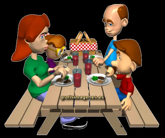 Almorzar en familia dibujo - Imagui